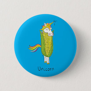 Unicorn Funny Corn Button Button
