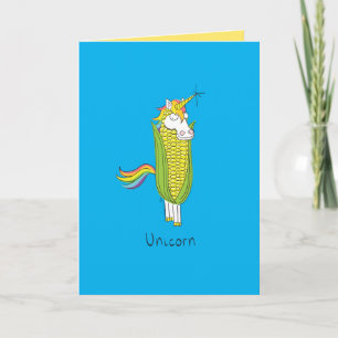 Unicorn Funny Corn Grußkarte Karte
