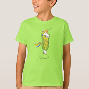 Unicorn Funny Corn Kid's Boy's T - Shirt