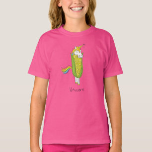 Unicorn Funny Corn Kid's Girl's T - Shirt