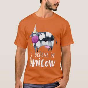 Unicorn Funny Cow I believe in Unicow T-Shirt