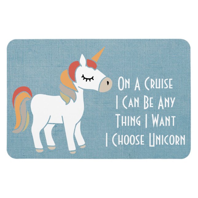 Unicorn Funny Cruise Ship Kabine Stateroom Tür Magnet (Horizontal)