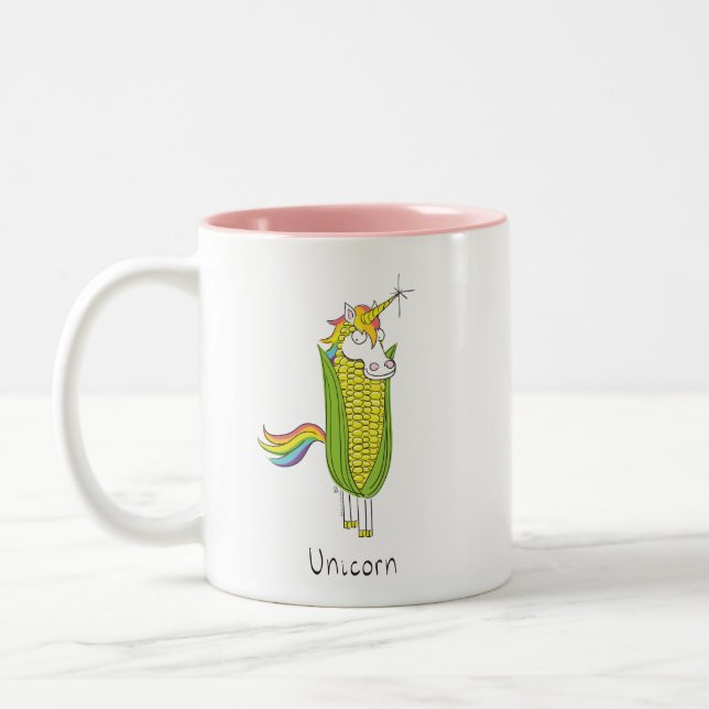 Unicorn Funny Mais Coffee Tasse (Links)