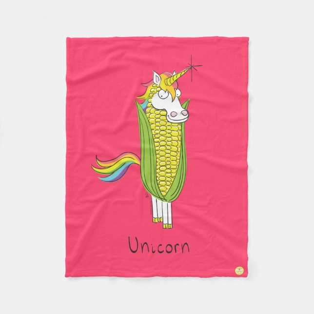 Unicorn Funny Mais Fleece Blanket (Vorderseite)