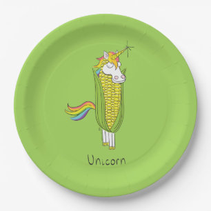 Unicorn Funny Niedlich Kids Pappteller