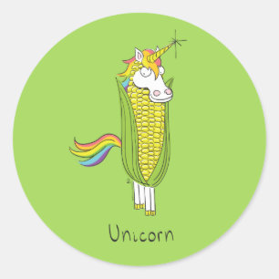 Unicorn Funny Niedlich Kids Runder Aufkleber
