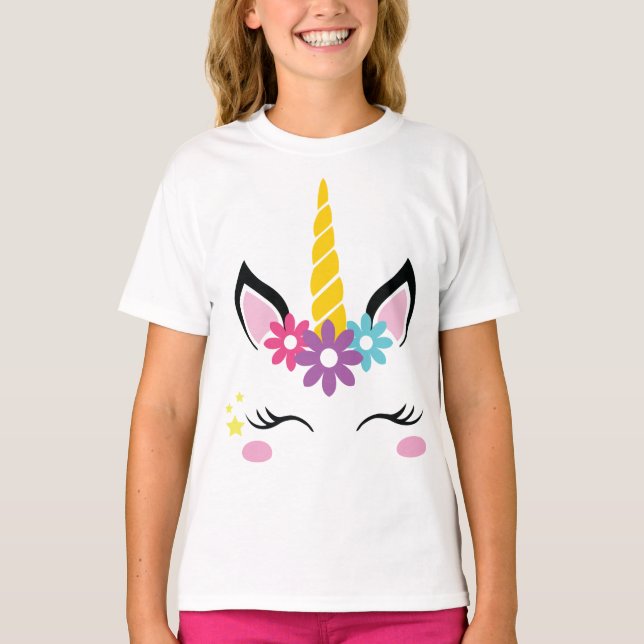 Unicorn für Mädchen und Frauen Geschenkideen T-Shirt (Vorderseite)