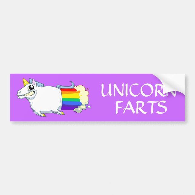 Unicorn-Furz-Autoaufkleber Autoaufkleber (Vorne)