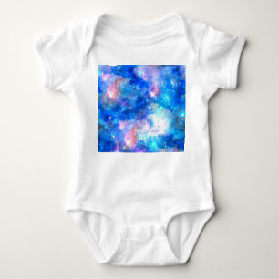 Unicorn Galaxy Night Sky Print Baby Strampler