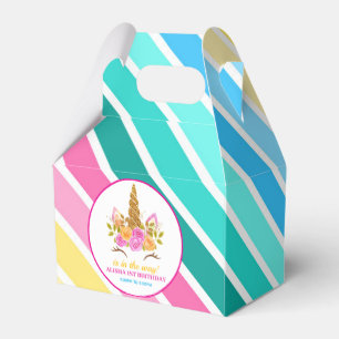 Unicorn Geburtstag 1. Geburtstag Party Geschenkschachtel