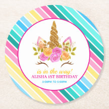 Unicorn Geburtstag 1. Geburtstag Party