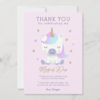 Unicorn Geburtstag Danke Karte