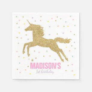 Unicorn-Geburtstags-Party-Serviettewunderlicher Serviette