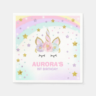Unicorn-Geburtstags-Party-Serviettewunderlicher Serviette