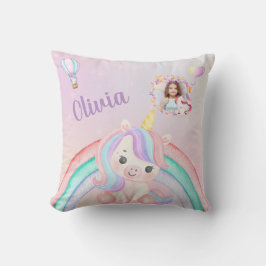 Unicorn Geburtstagsgeschenk für Mädchen - Name und Kissen