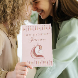 Unicorn Geburtstagskarte Dankeskarte