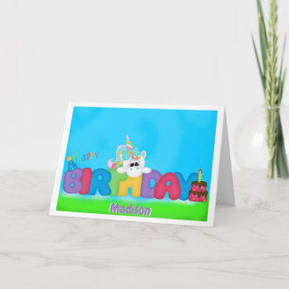 Unicorn Geburtstagskarte Karte