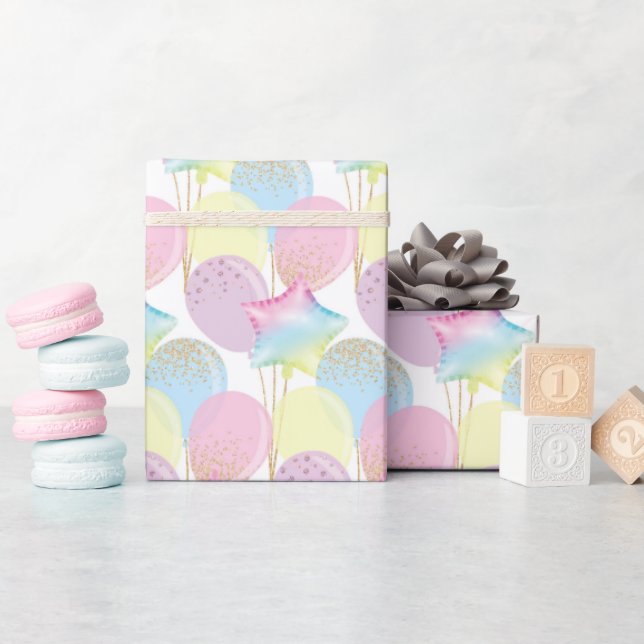 Unicorn Geburtstagsmuster Geschenkpapier (Babyparty)