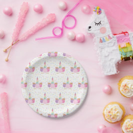 Unicorn Geburtstagsmuster Pappteller
