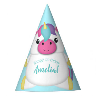 Unicorn Geburtstagsparty Aquamarin Partyhütchen
