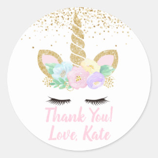 Unicorn Geburtstagsparty-Aufkleber Runder Aufkleber