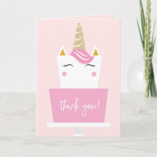 Unicorn Geburtstagsparty Danke Karten