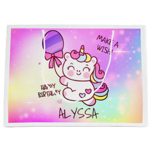 Unicorn Geburtstagsparty Geschenktasche Große Geschenktüte