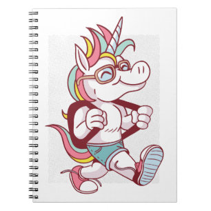 Unicorn geht zur Schule Notizblock