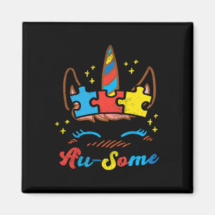 Unicorn Gesicht Puzzle Autismus Sensibilisierung f Magnet