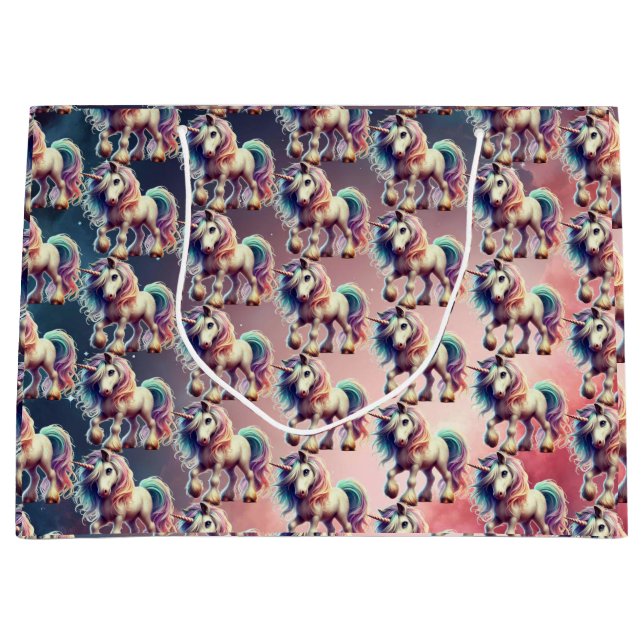 Unicorn Gift Bag Große Geschenktüte (Vorderseite)