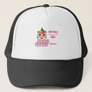 unicorn girl birthday, Toddler Birthday, Great gif Truckerkappe