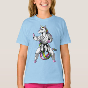 Unicorn Girl Karate Ninja T-Shirt
