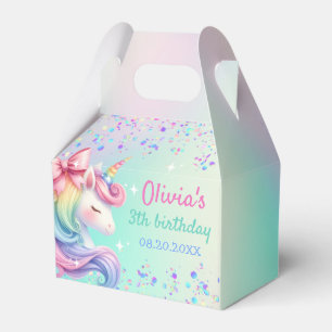 Unicorn Girl Magical Pastel Rainbow Birthday Geschenkschachtel