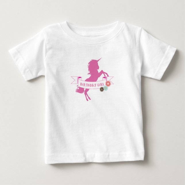 Unicorn Girls Birthday Unicorn Baby T-shirt (Vorderseite)
