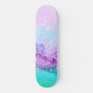 Unicorn Girls Glitzer #14 #shiny #decor #art Skateboard