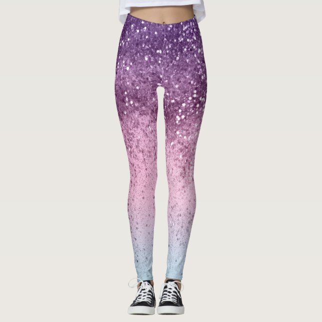 Unicorn Girls Glitzer #6d (Imitate Glitzer) #shiny Leggings (Vorderseite)