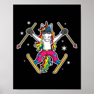 Unicorn Girls Niedlich Ski Team Traineranleitung Poster
