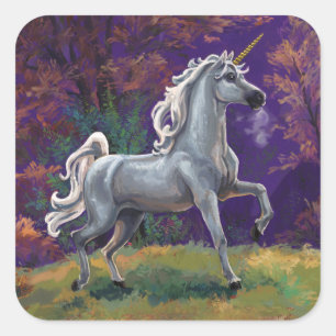 Unicorn Glade Quadratischer Aufkleber