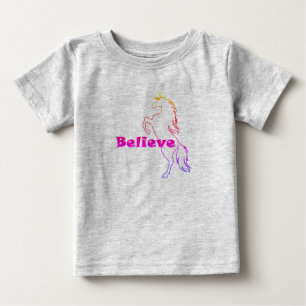 Unicorn Glauve Design - Baby Fine Jersey T - Shirt
