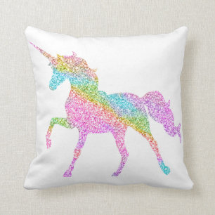 Unicorn-Glitzer-Kissen Kissen