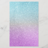Unicorn Glitzer Stationery