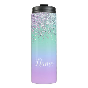 Unicorn Glitzer Thermal Personalisiert Tumbler Thermosbecher