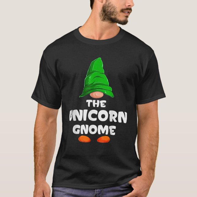 Unicorn Gnome Matching Family Group Christmas Part T-Shirt (Vorderseite)