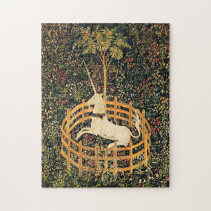 UNICORN GOTHIC FANTASY BLUME, FLORALMOTIFEN PUZZLE