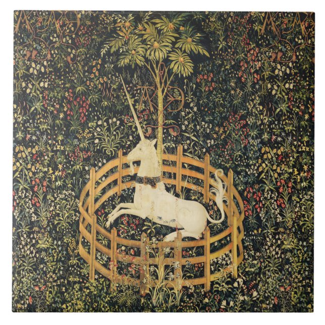 UNICORN GOTHIC FANTASY BLUME, FLORALMOTIKEN FLIESE (Vorderseite)