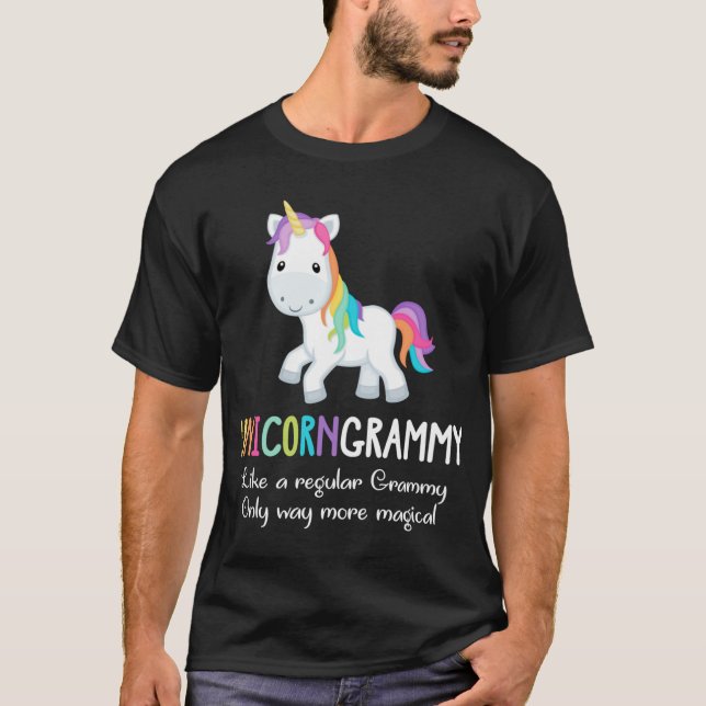 Unicorn Grammy Niedlich Magical Funny Christmas T-Shirt (Vorderseite)