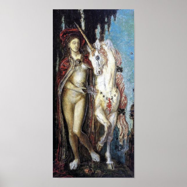 Unicorn – Gustave Moreau Poster (Vorne)