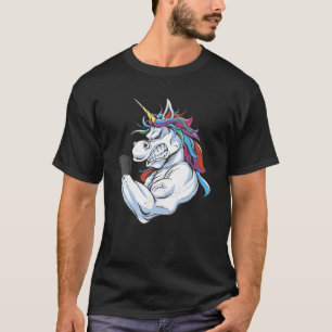 Unicorn Gym Fitness Workout Powerlifter Muskel T-Shirt