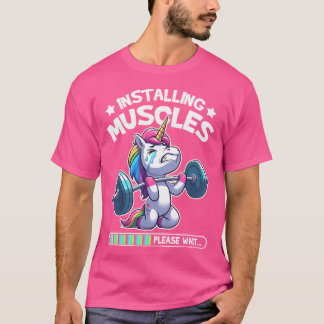 Unicorn Gym Workout Weichtrainings T-Shirt
