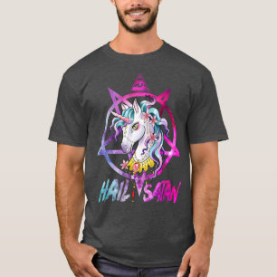 Unicorn Hail Satan Death Metal Rainbow Rave Männer T-Shirt